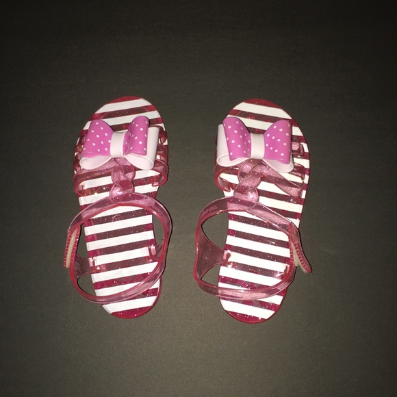 Pink & White Jelly Sandals - Picture 5 of 8
